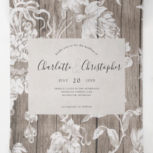 Fleurs rustiques de pays triple tout en un seul ma (Intérieur au milieu)