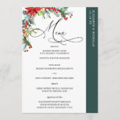 Fleurs rustiques d'hiver | Menu de mariage moderne (Devant)