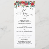 Fleurs rustiques d'hiver | Menu de mariage moderne (Devant)