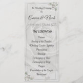 Fleurs Rustiques Dusty White Roses Programme Plat (Devant)