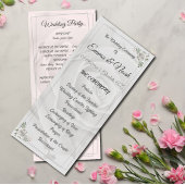 Fleurs Rustiques Dusty White Roses Programme Plat