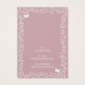 Fleurs rustiques et papillon Dusty rose oreille (Dos)