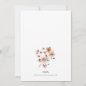 Fleurs Rustiques Faire-Part de Date de Mariage (Dos)