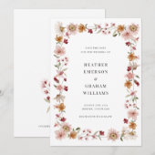 Fleurs Rustiques Faire-Part de Date de Mariage (Devant / Derrière)