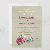 Fleurs rustiques Invitations de mariage (Dos)