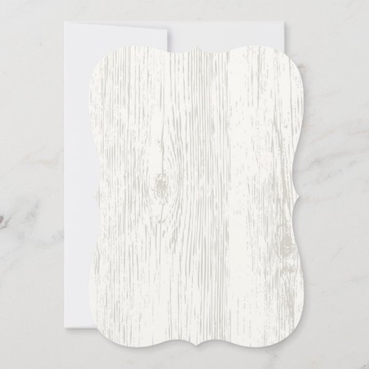 Fleurs Rustiques Rose Bois Invitation à la douche (Dos)