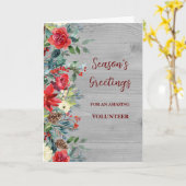 Fleurs rustiques Volontaire Carte de Noël (Fleur jaune)