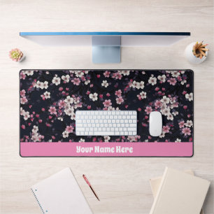 Fleurs Sakura Roses Noires, Design Motif,