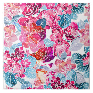 fleurs sans soudure carreaux en céramique motif