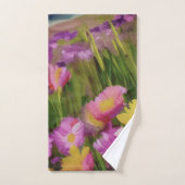 Fleurs Sauvages À Dusk Aquarelle Art Floral (Serviette à main)
