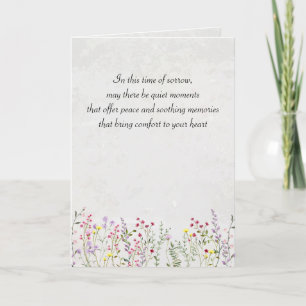 Fleurs sauvages à l'aquarelle pour carte de condol