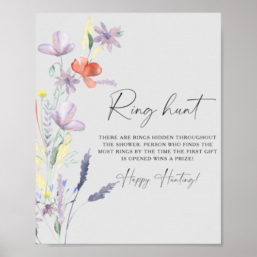 Fleurs sauvages Affiche de jeu de chasse à l'annea (Devant)