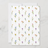 Fleurs sauvages anniversaire Invitation (Dos)
