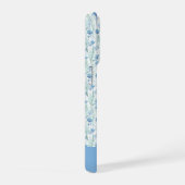 Fleurs sauvages aquarelle bleue nom personnalisé (Côté droit)