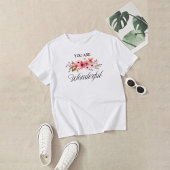 Fleurs sauvages Aquarelle Citation T-shirt