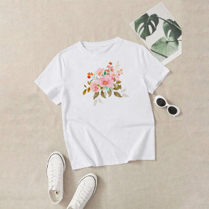 Fleurs sauvages Aquarelle Citation T-shirt