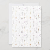 fleurs sauvages aquarelle cross Baptême Invitation (Dos)