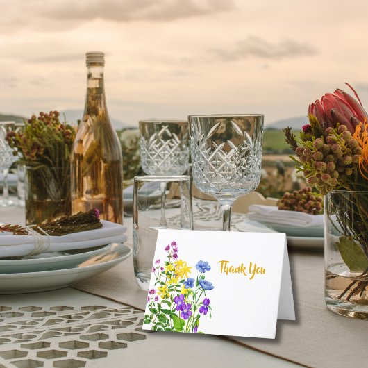 Fleurs sauvages aquarelle élégantes Merci 