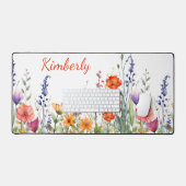 Fleurs sauvages aquarelles vibrantes personnalisée (Clavier et souris)