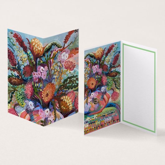 Fleurs sauvages australiens en carte vase (Inside and Outside)