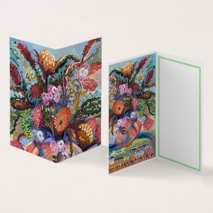 Fleurs sauvages australiens en carte vase