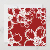 Fleurs sauvages blanches et rouges Faire-part de m (Dos)