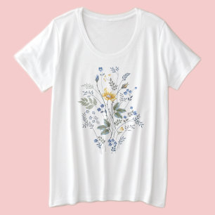 Fleurs sauvages bleu et jaune