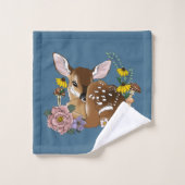 Fleurs sauvages bleu pâle (Gant de toilette)