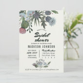 Fleurs sauvages bleu pâle | Invitations de douche  (Debout devant)