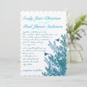 Fleurs sauvages bleues Faire-part de mariage #2 (Debout devant)