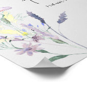 Fleurs sauvages Boho - Affiche de faveurs (Coin)