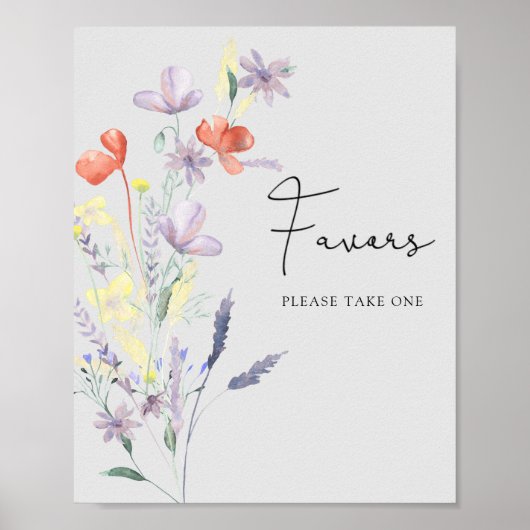 Fleurs sauvages Boho - Affiche de faveurs (Devant)