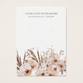 Fleurs sauvages Boho Elevant Bijoux Cartes d'affic (Devant)