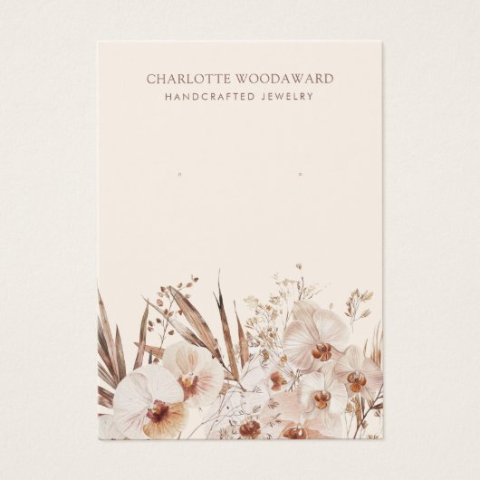 Fleurs sauvages Boho Elevant Bijoux Cartes d'affic (Devant)