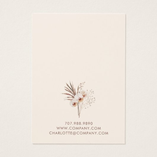 Fleurs sauvages Boho Elevant Bijoux Cartes d'affic (Dos)