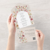 Fleurs sauvages Boho en un mariage Invitation (Déchirure)