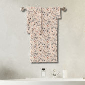 Fleurs sauvages boho rose beige bleu corail