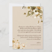 Fleurs sauvages Boho simples | Mariage photo Merci (Dos)