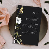 Fleurs sauvages botaniques foncés | Menu Mariage é