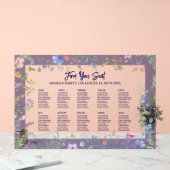 Fleurs sauvages Cadre Fleurs Plan de table de mari (Mariage)