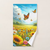 Fleurs sauvages colorées (Serviette à main)