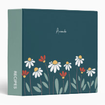 Fleurs sauvages colorées 3 anneau classeur