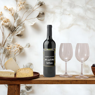Fleurs sauvages colorées Étiquettes de vin Mariage