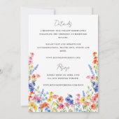 Fleurs Sauvages Colorées Invitation De Mariage Rec (Dos)