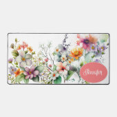 Fleurs sauvages colorés d'aquarelle personnalisée (Recto)