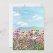Fleurs sauvages contre une invitation Blue Sky (Dos)