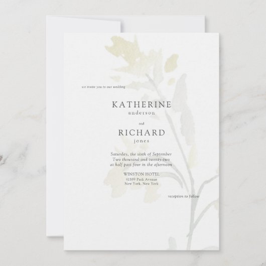 Fleurs sauvages dans Bloom II Simple Faire-part de (Devant)