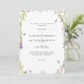 Fleurs sauvages dans le Faire-part de mariage Bloo (Debout devant)