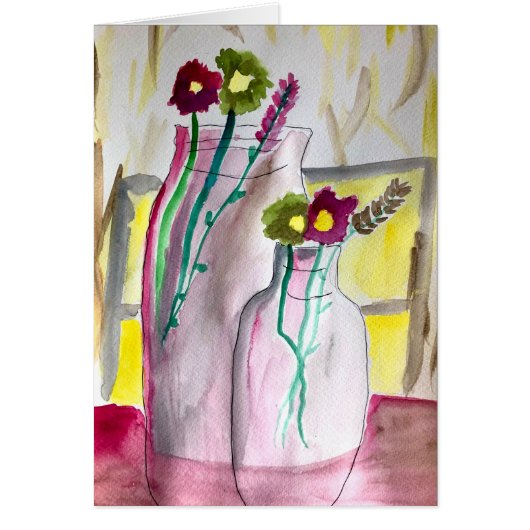 Fleurs sauvages dans le vase art abstrait (Devant)