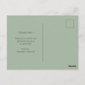 Fleurs sauvages d'aquarelle carte de remerciements (Dos)